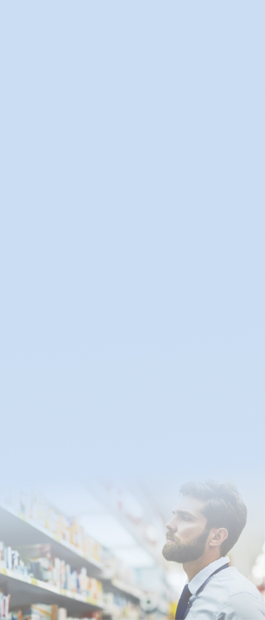 Serious thoughtful man with beard, in his mid thirties