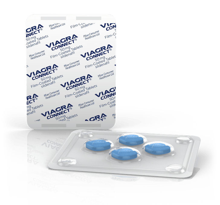 50 mg, blue Viagra Connect blister pack of 4 tablets