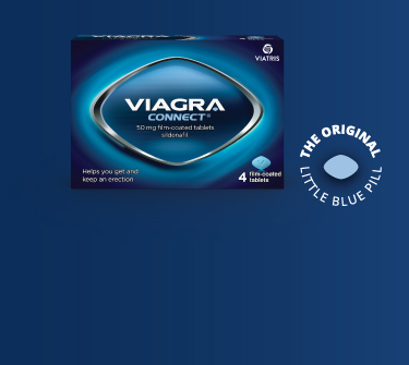 Viagra Connect 50 mg sildenafil tablets, 4 film-coated tablets, helps you get and keep an erection, the original little blue pill, where to buy