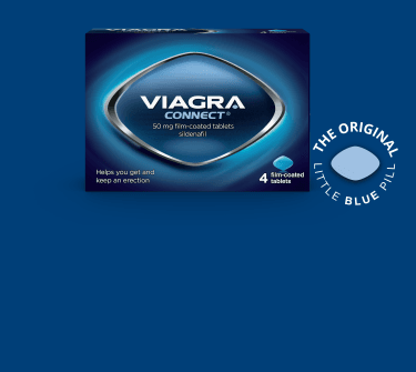Viagra Connect 50 mg sildenafil tablets, 4 film-coated tablets, helps you get and keep an erection, the original little blue pill, where to buy